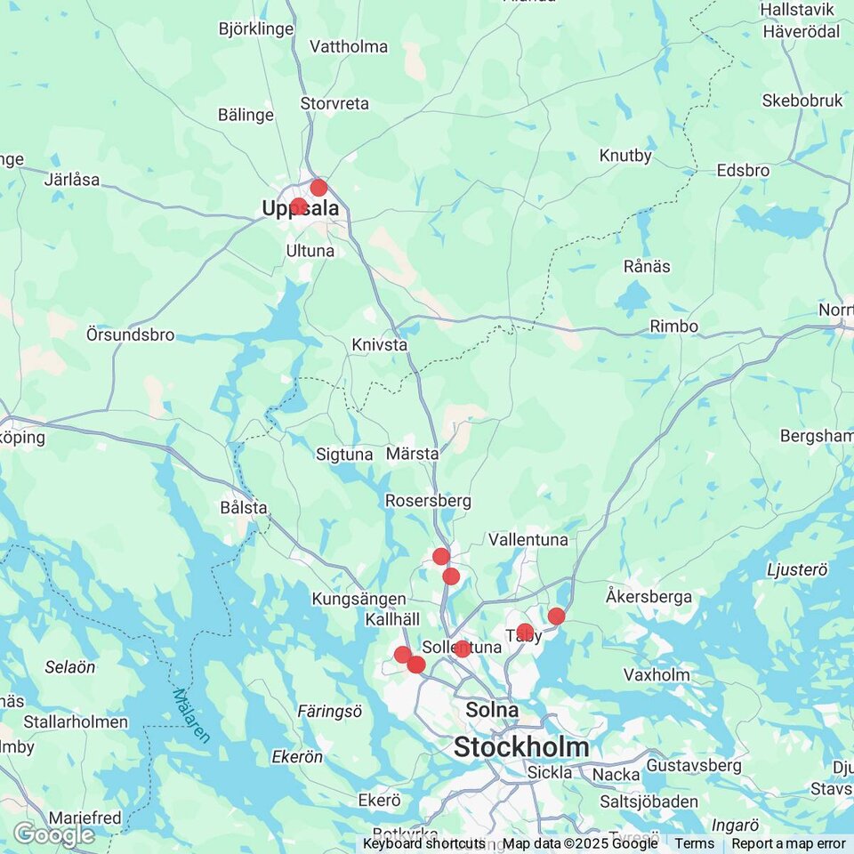 Butiker med rea-varor nära Alsike, Uppland