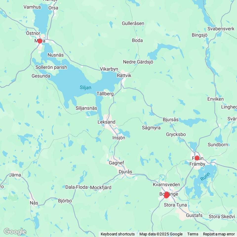 Butiker med rea-varor nära Alvik, Dalarna