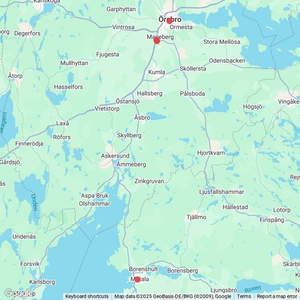 Butiker med rea-varor nära Åmmeberg, Närke