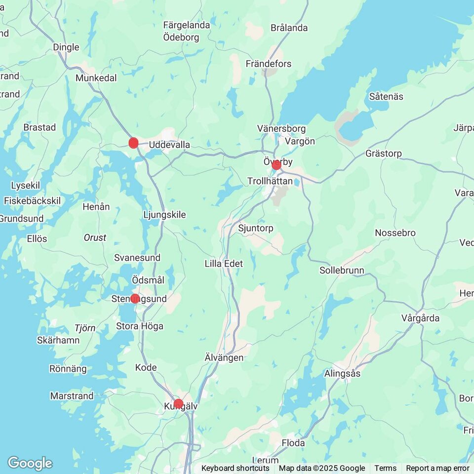 Butiker med rea-varor nära Ammenäs, Bohuslän