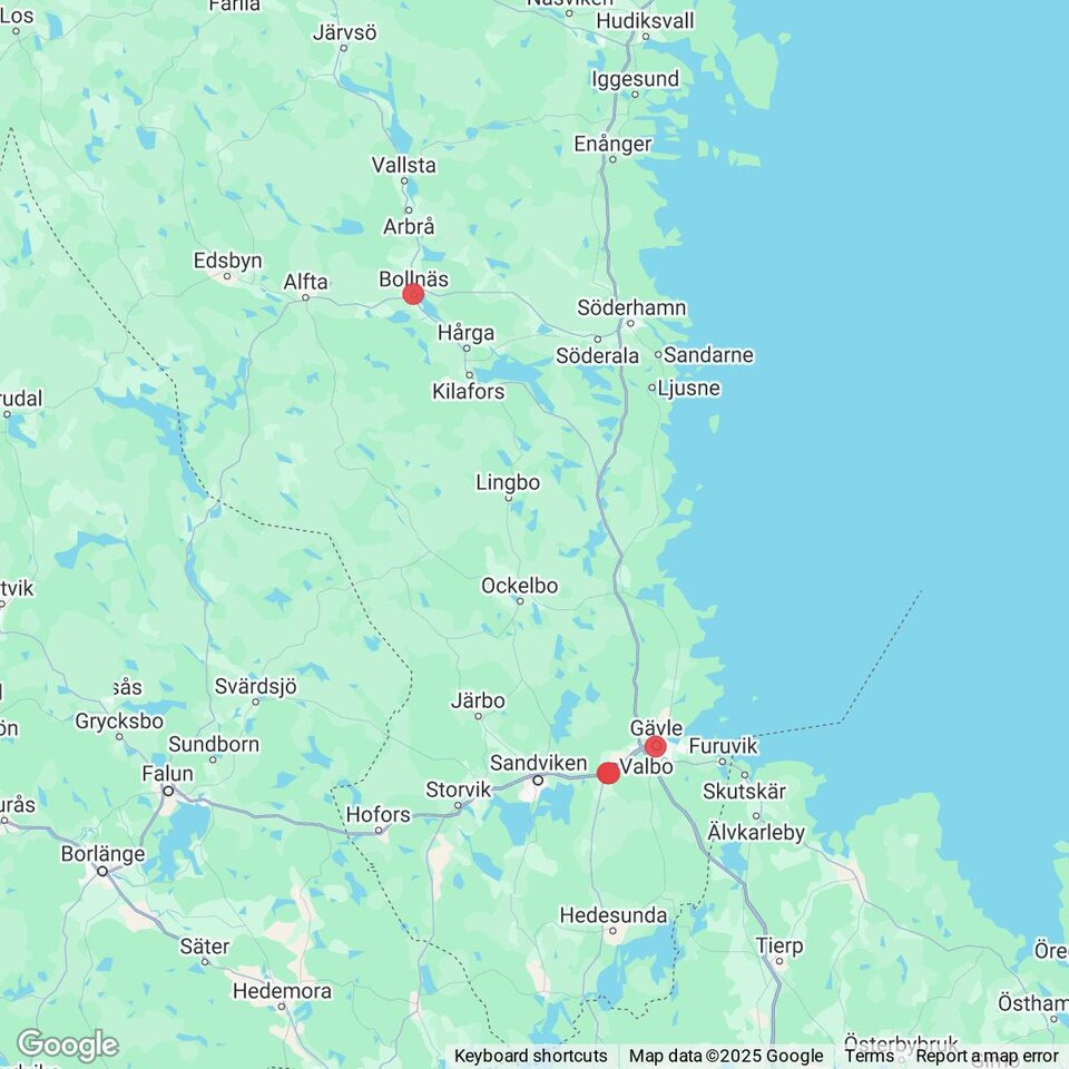 Butiker med rea-varor nära Åmot, Gästrikland