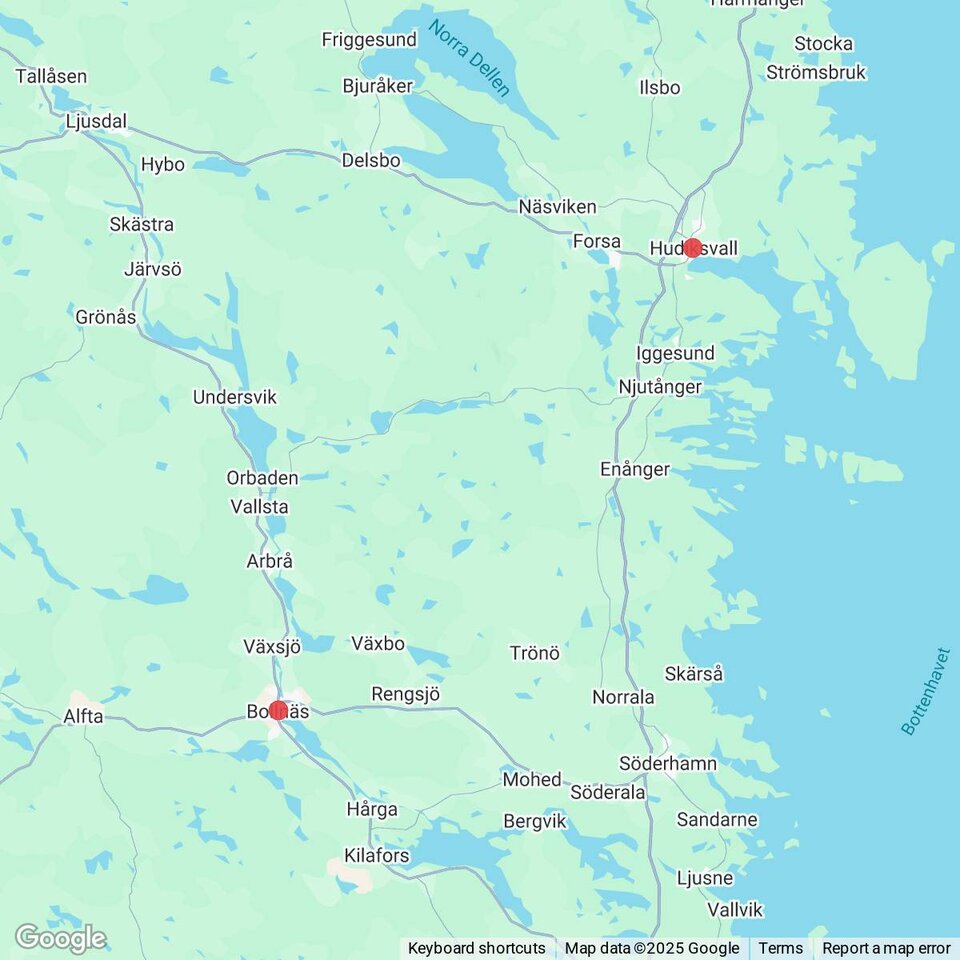 Butiker med rea-varor nära Arbrå, Hälsingland