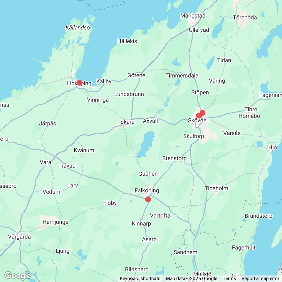 Butiker med rea-varor nära Ardala, Västergötland