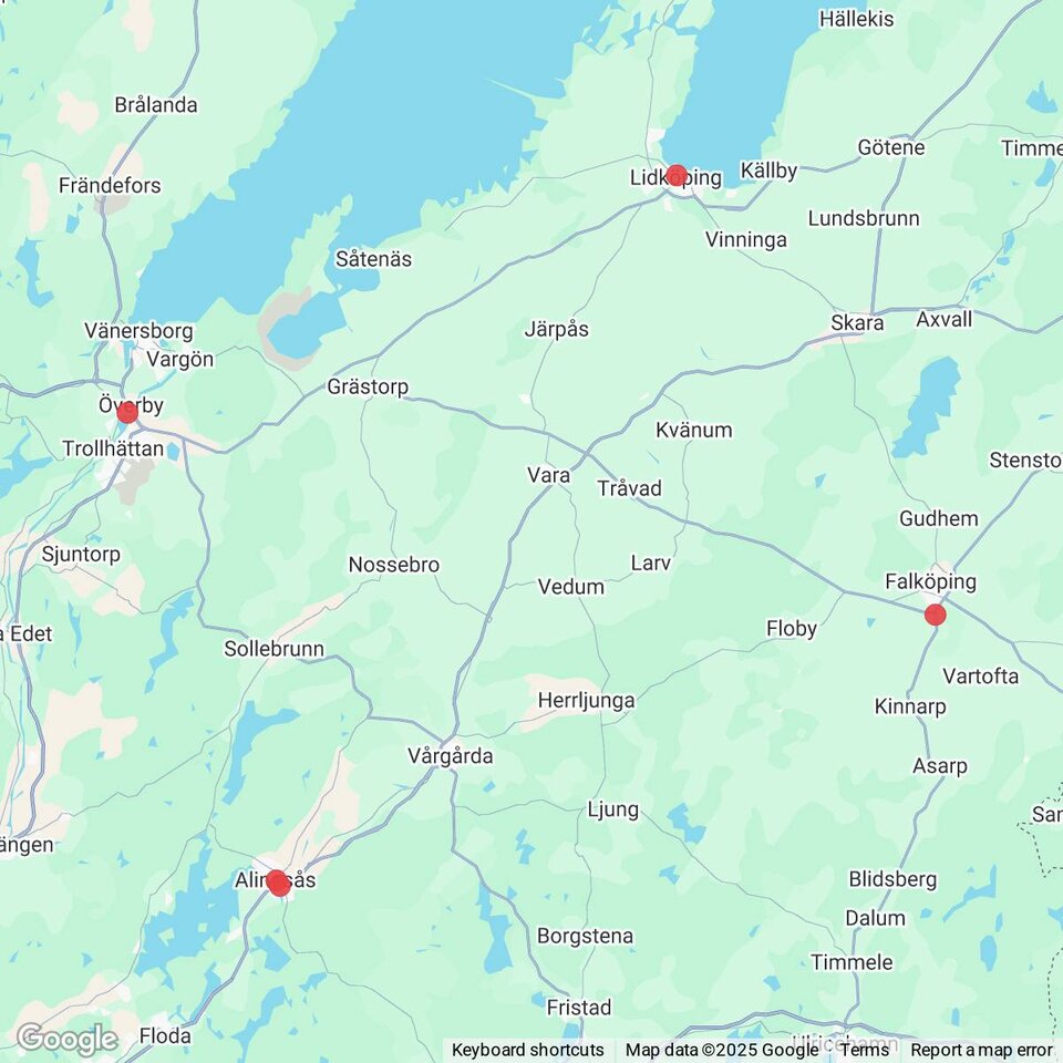 Butiker med rea-varor nära Arentorp, Västergötland