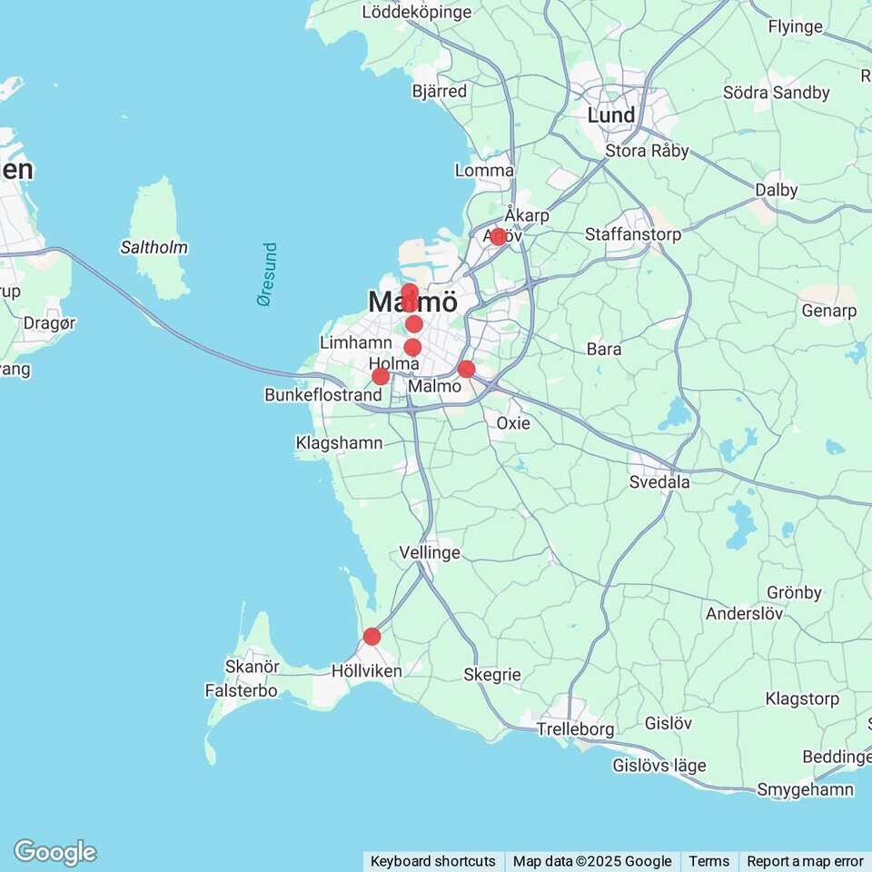 Butiker med rea-varor nära Arrie, Skåne