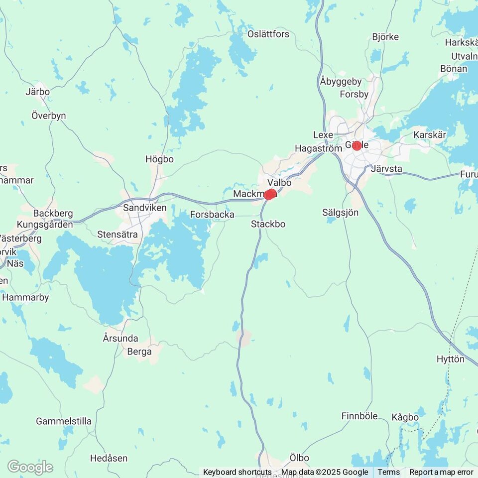 Butiker med rea-varor nära Årsunda, Gästrikland