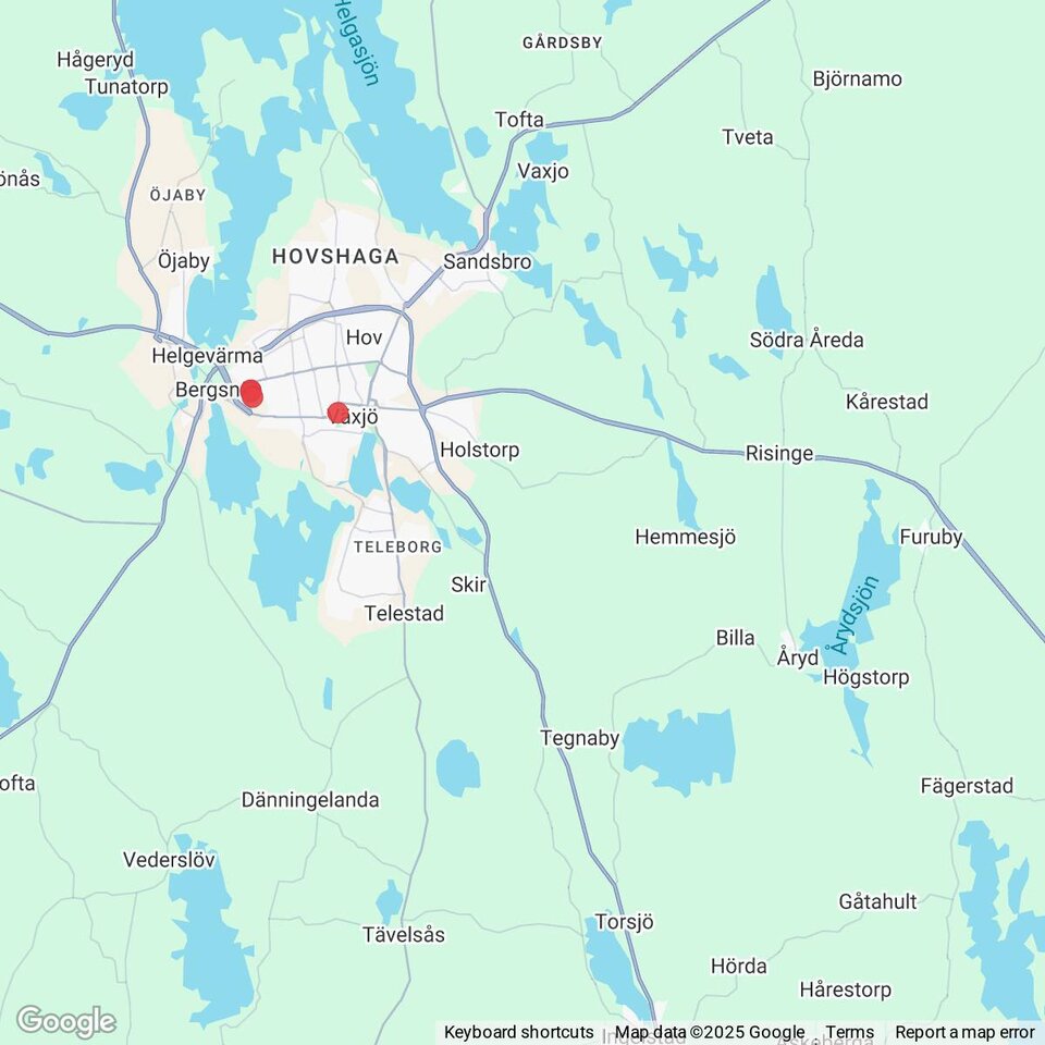 Butiker med rea-varor nära Åryd, Småland