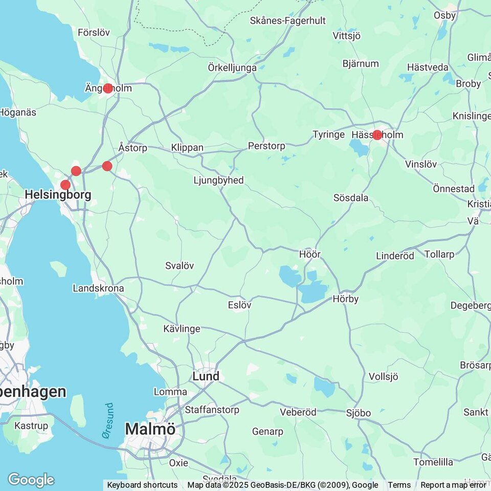 Butiker med rea-varor nära Åsljunga, Skåne