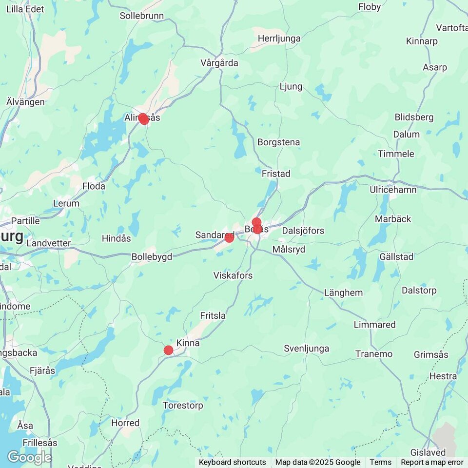 Butiker med rea-varor nära Äspered, Västergötland