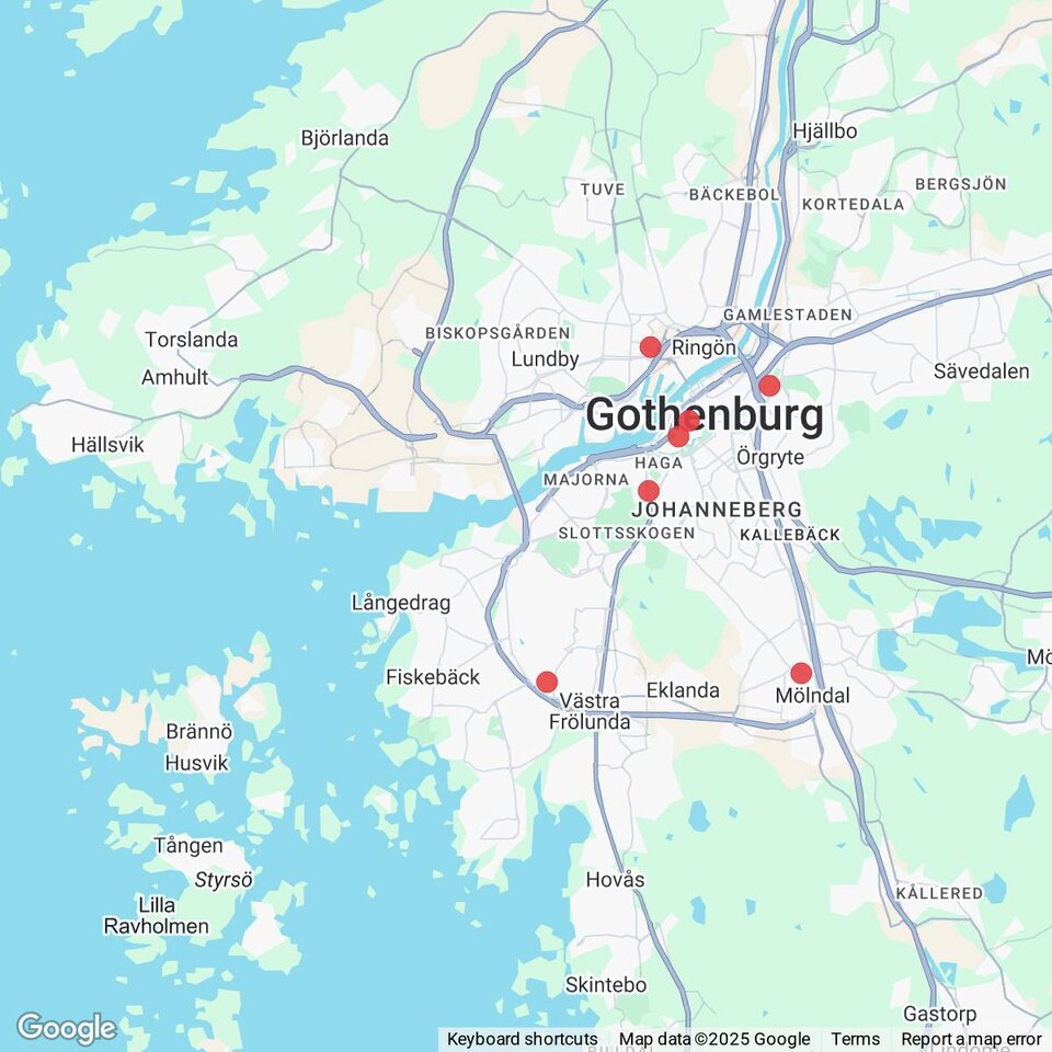 Butiker med rea-varor nära Asperö, Västergötland