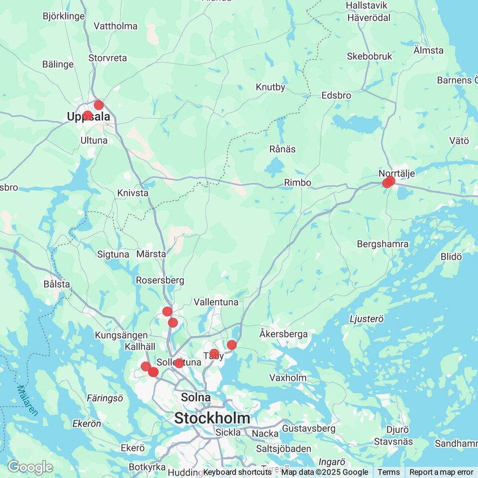 Butiker med rea-varor nära Bärby, Uppland