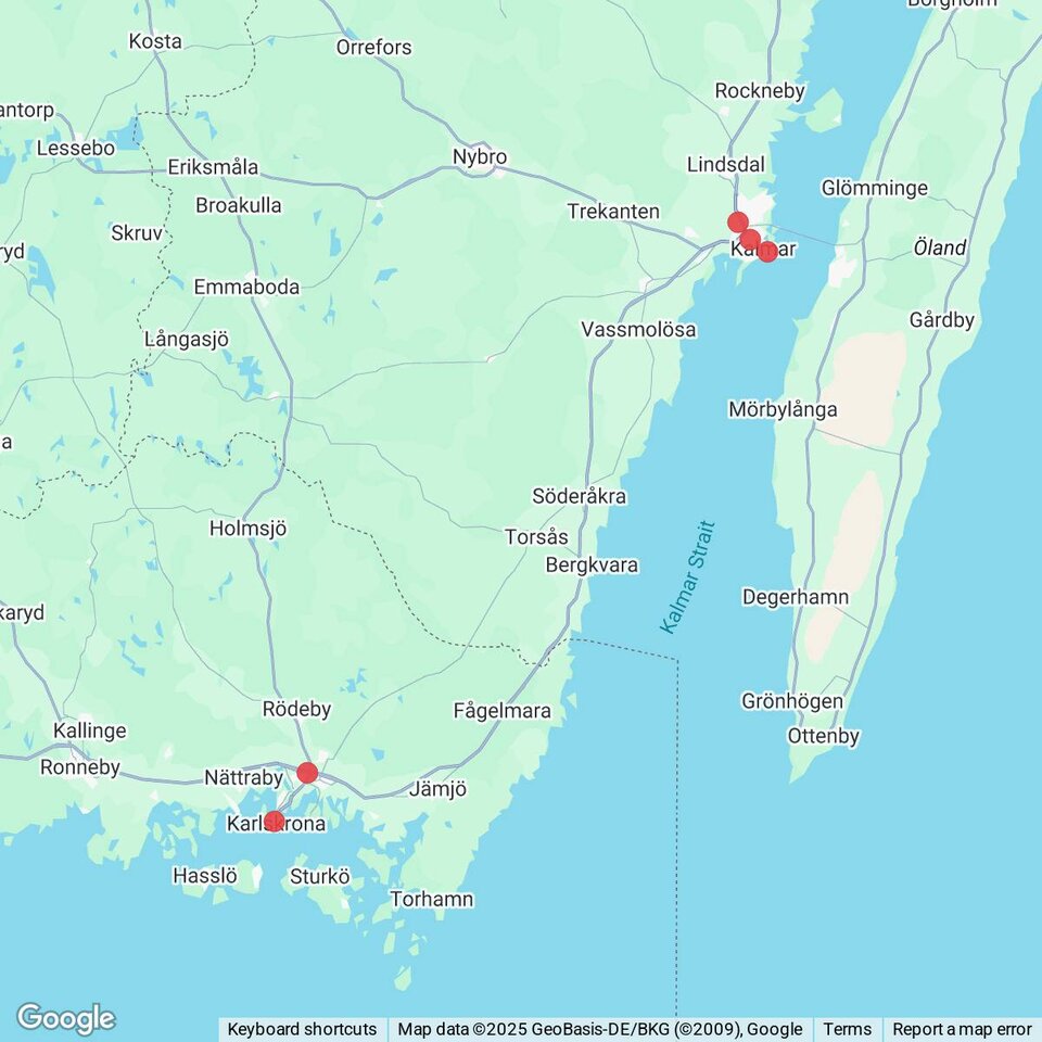 Butiker med rea-varor nära Bergkvara, Småland