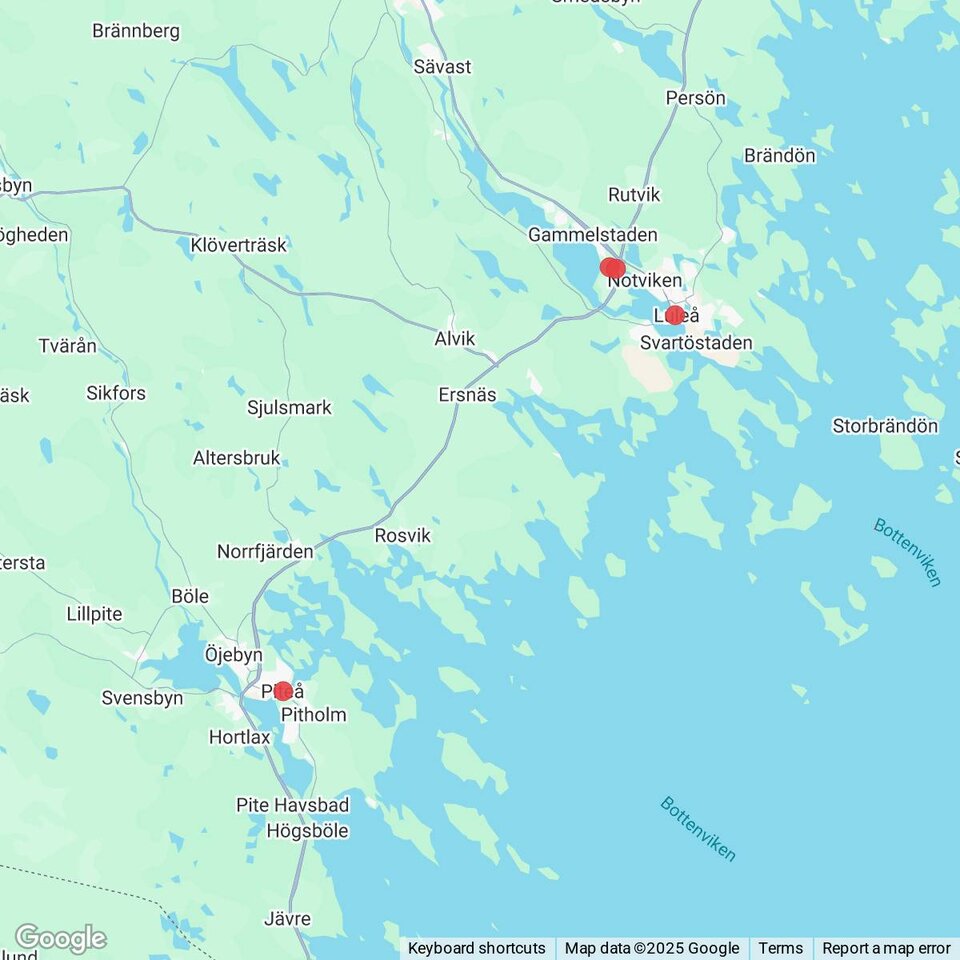 Butiker med rea-varor nära Bergnäset, Norrbotten