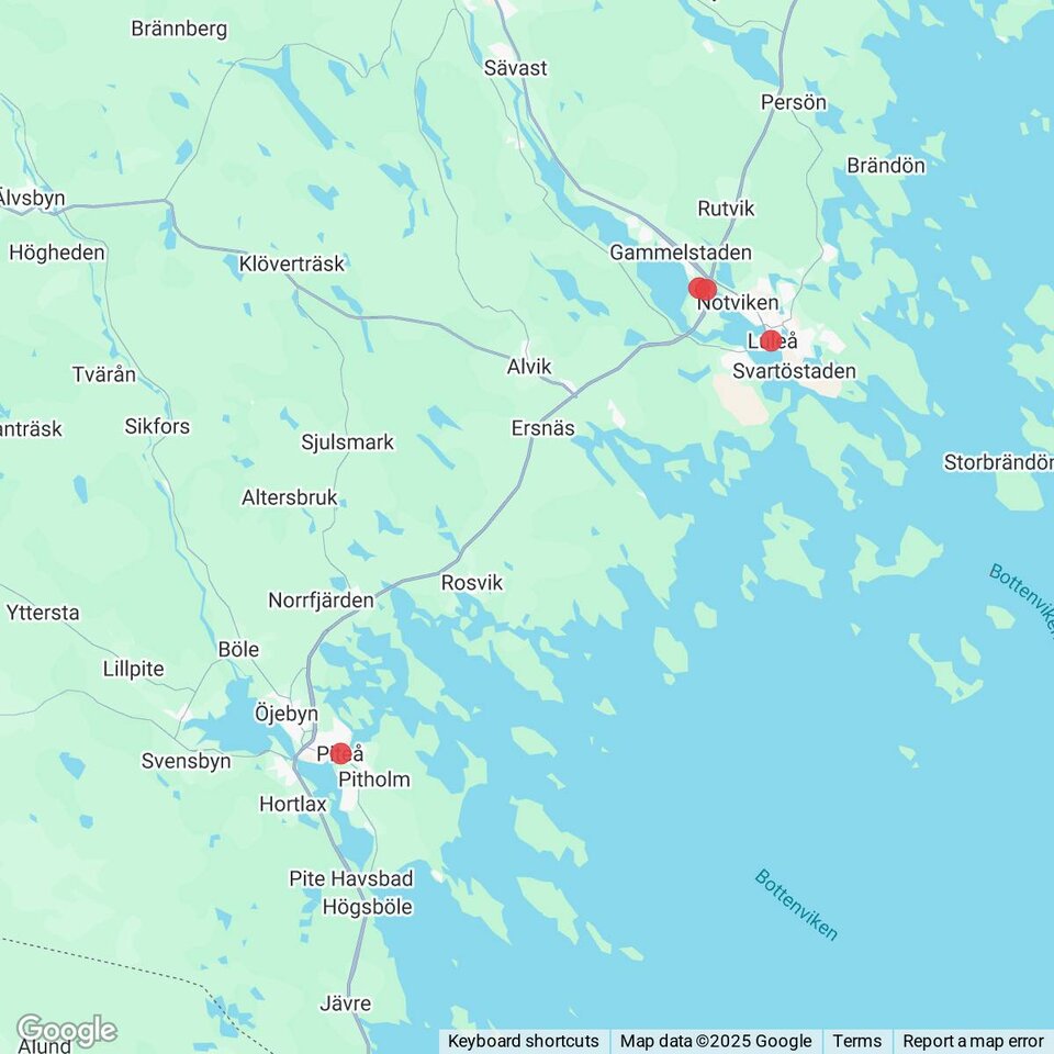 Butiker med rea-varor nära Bergsviken, Norrbotten