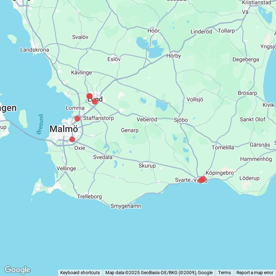 Butiker med rea-varor nära Blentarp, Skåne