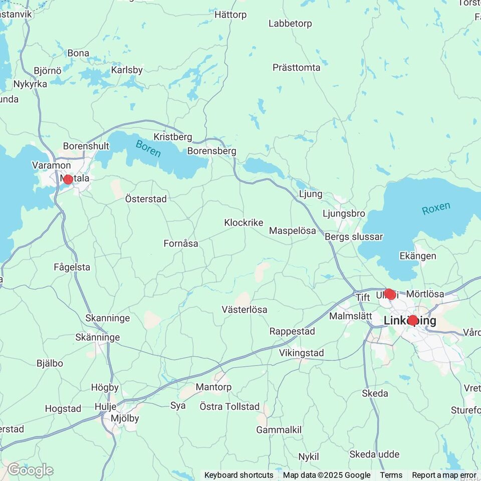 Butiker med rea-varor nära Borensberg, Östergötland