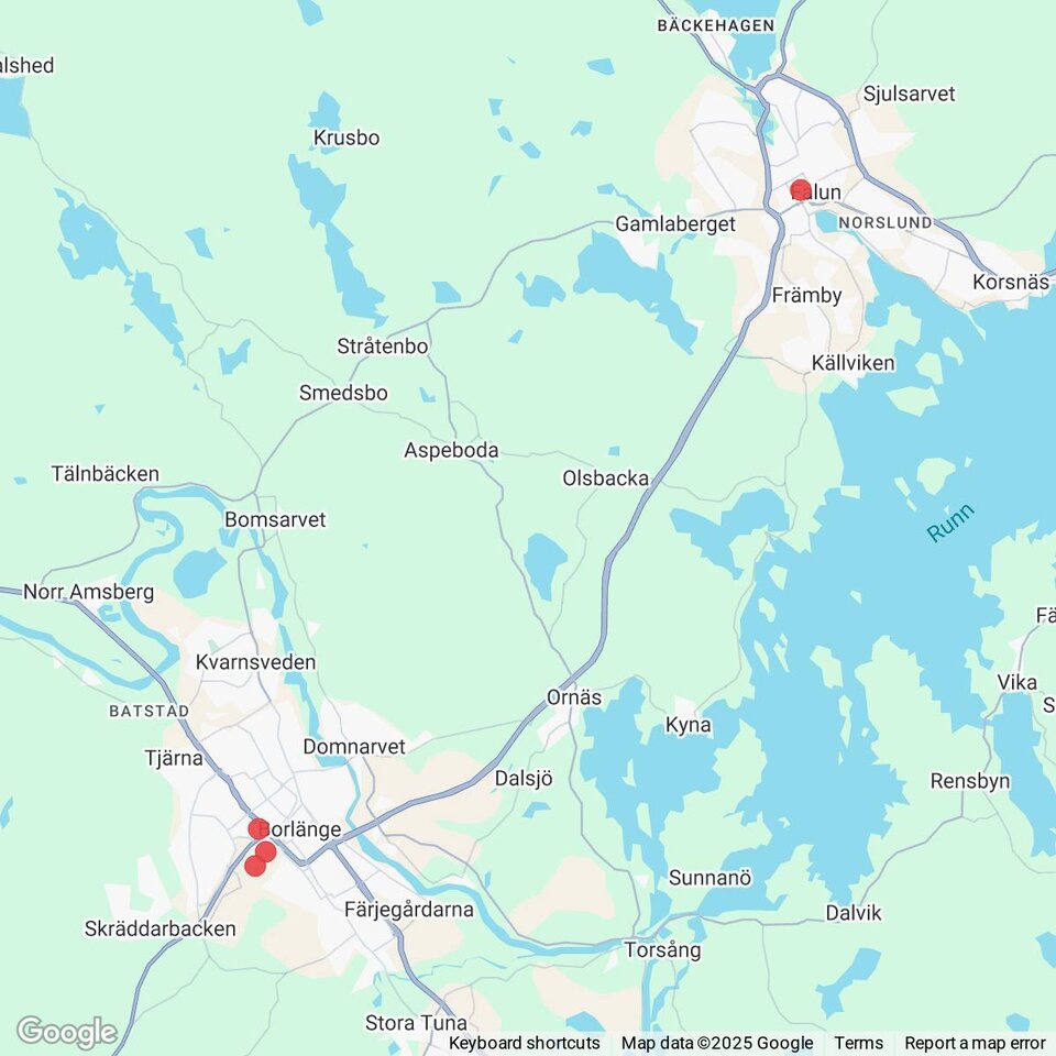 Butiker med rea-varor nära Borlänge, Dalarna