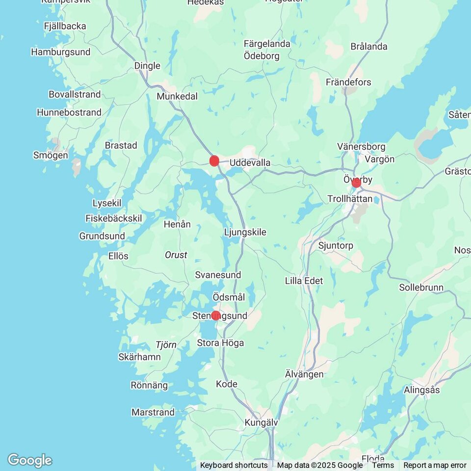 Butiker med rea-varor nära Brastad, Bohuslän