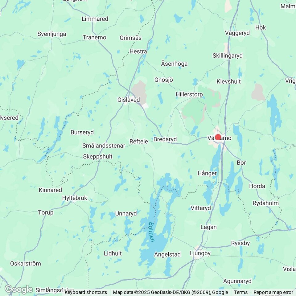 Butiker med rea-varor nära Broaryd, Småland