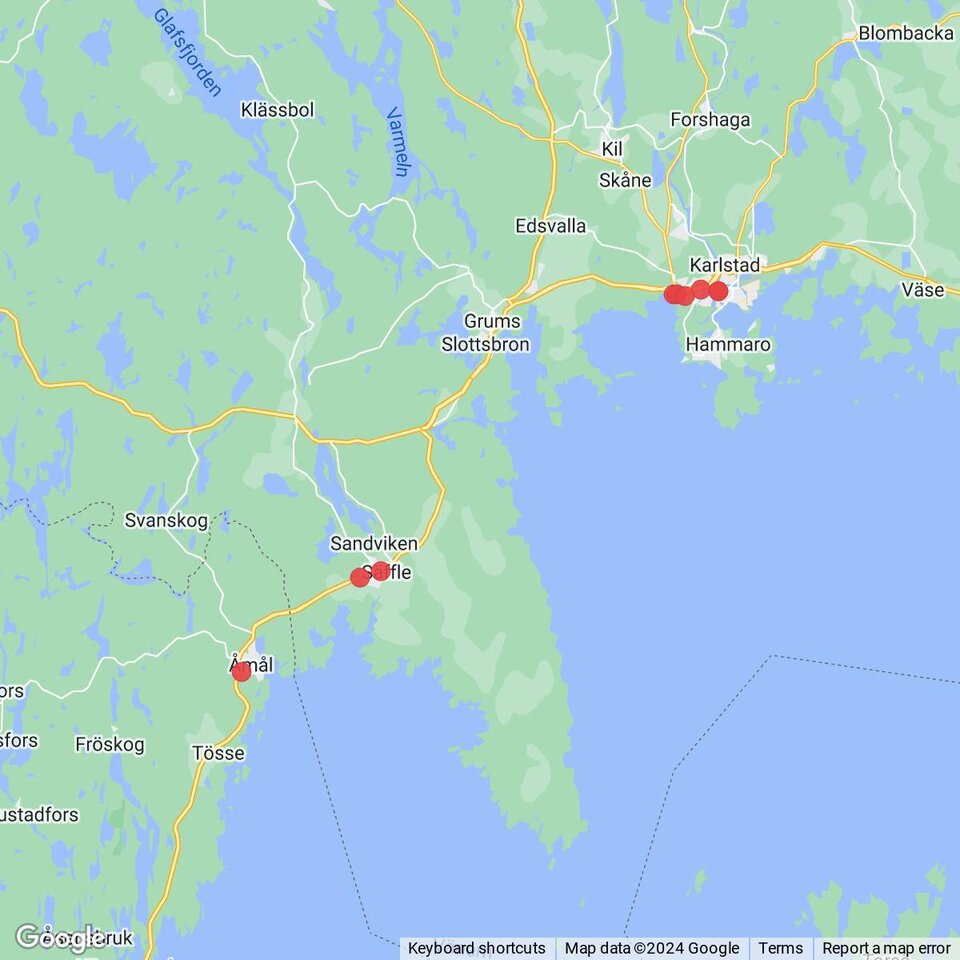 Butiker med rea-varor nära Brotorp, Värmland