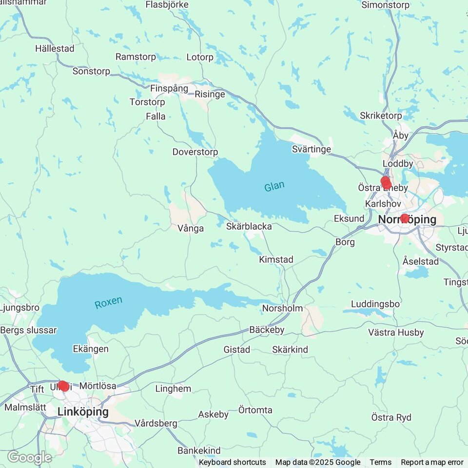 Butiker med rea-varor nära Butbro, Östergötland