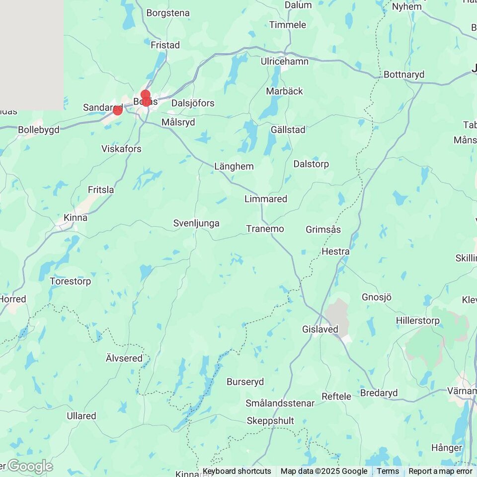 Butiker med rea-varor nära Dalstorp, Västergötland