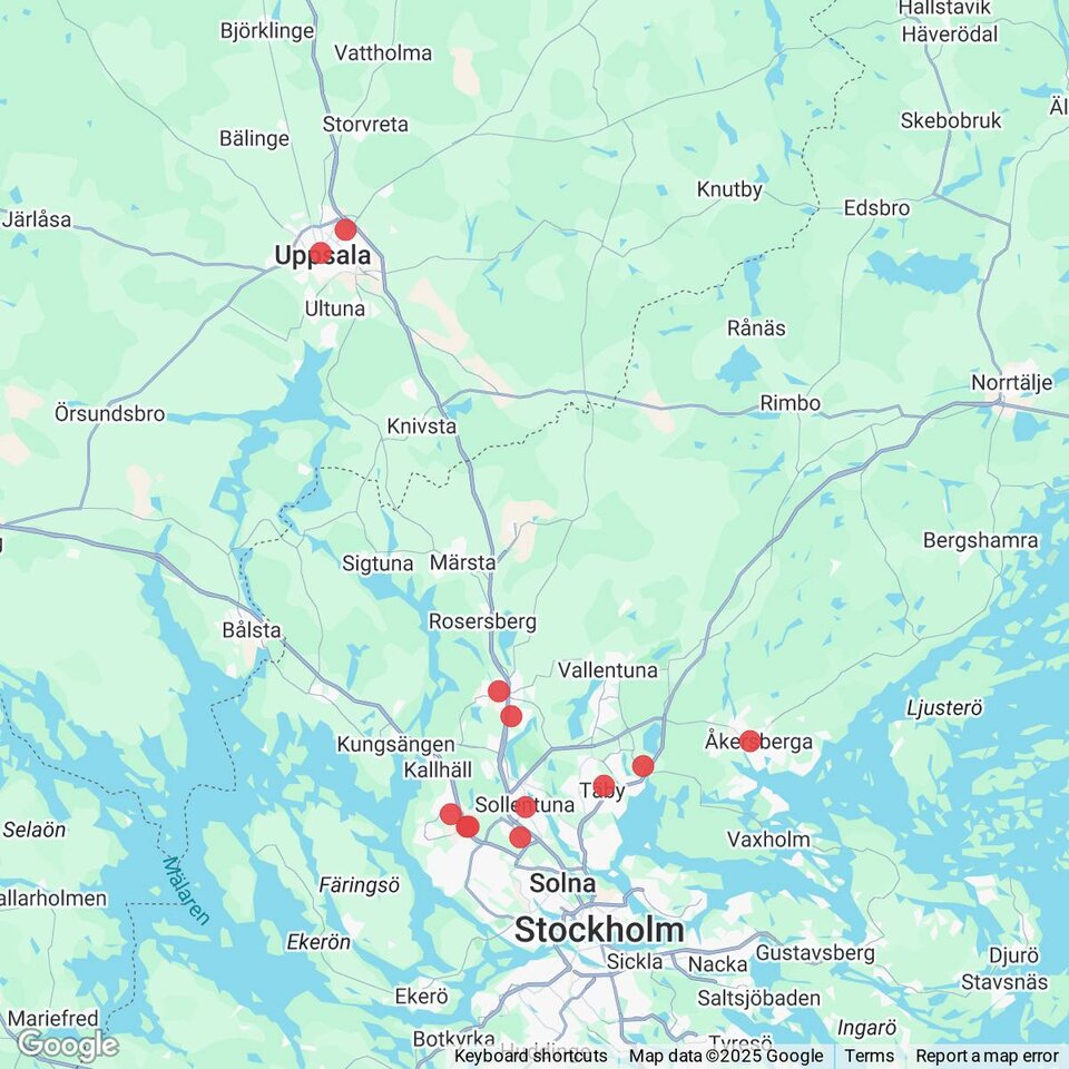 Butiker med rea-varor nära Danmark, Uppland