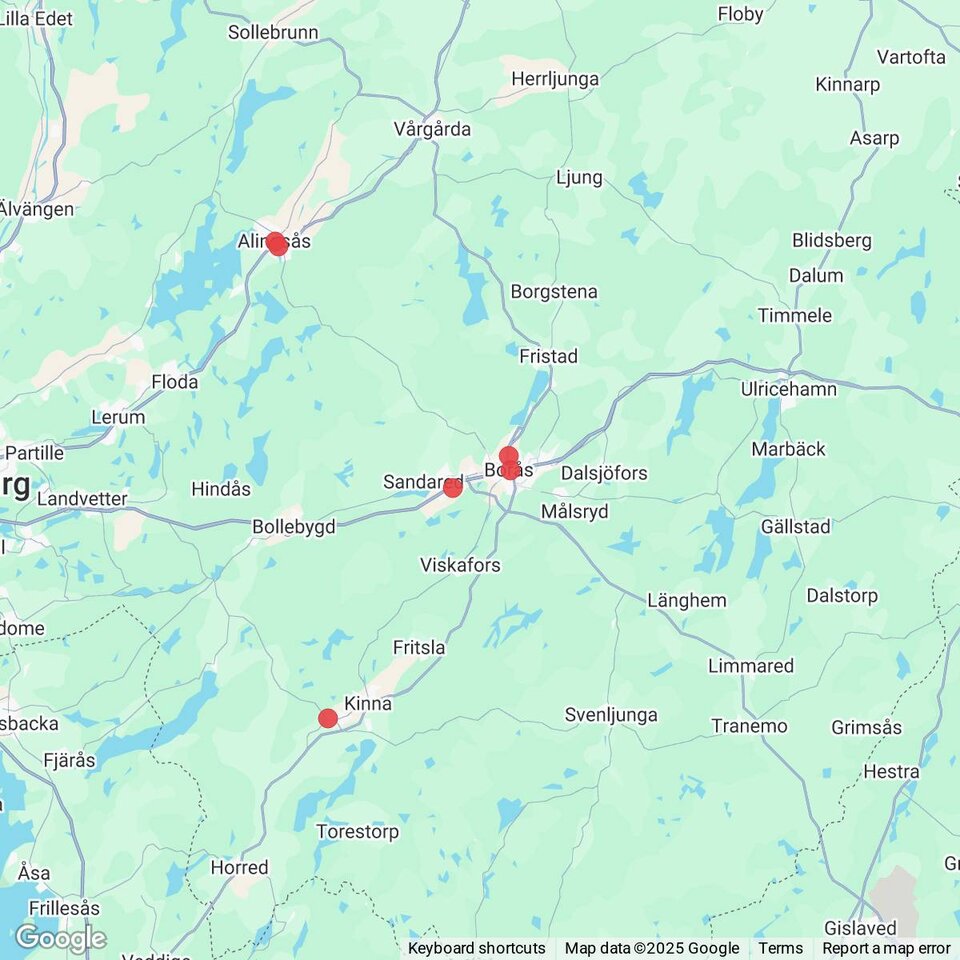 Butiker med rea-varor nära Dannike, Västergötland