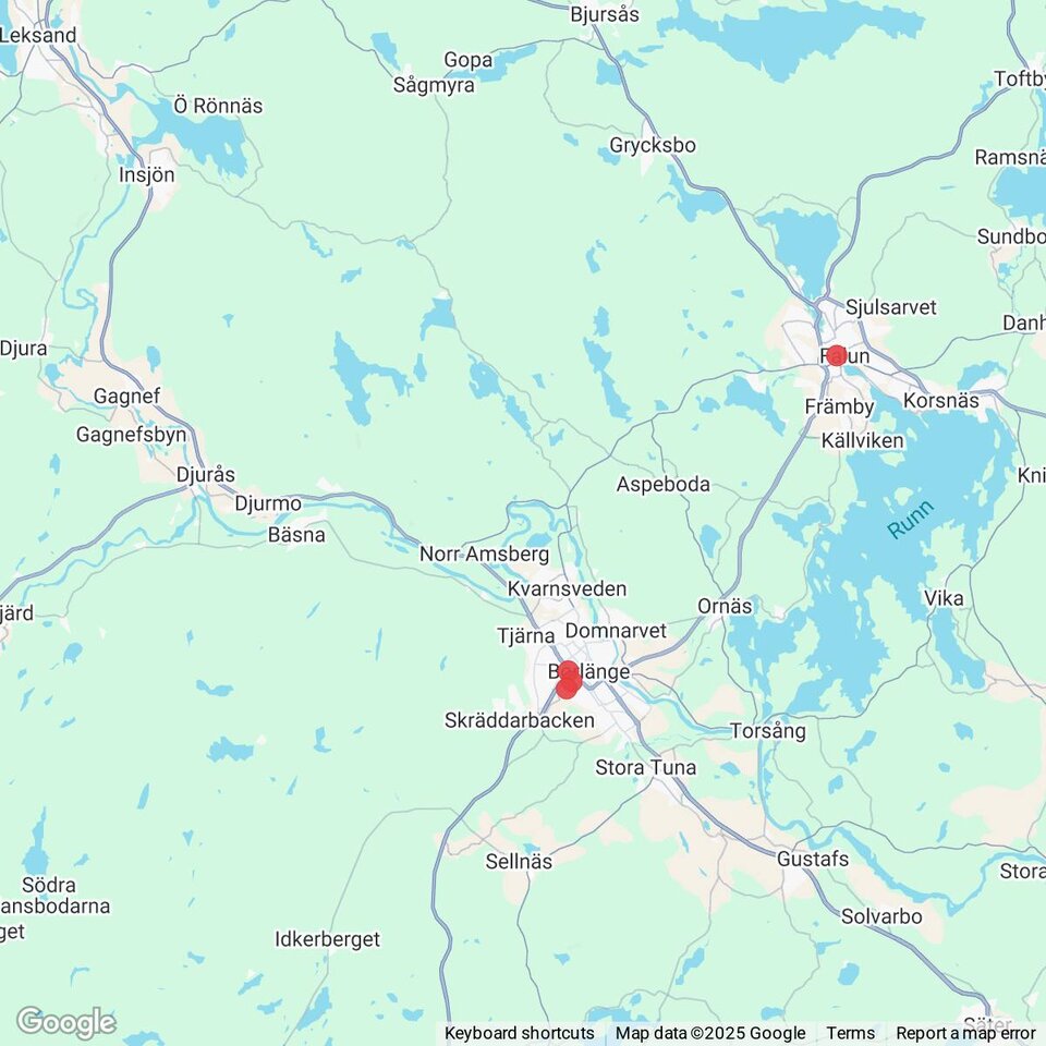 Butiker med rea-varor nära Djurås, Dalarna