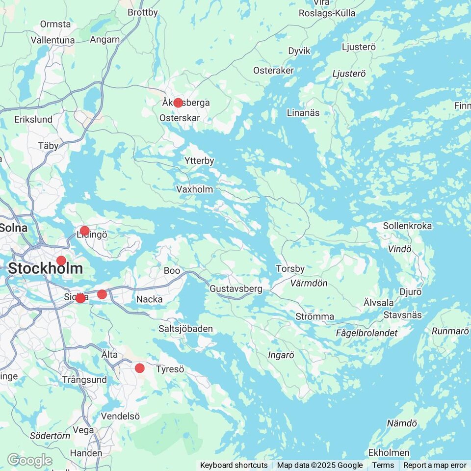 Butiker med rea-varor nära Djurö, Uppland