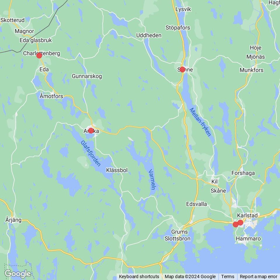 Butiker med rea-varor nära Värmland