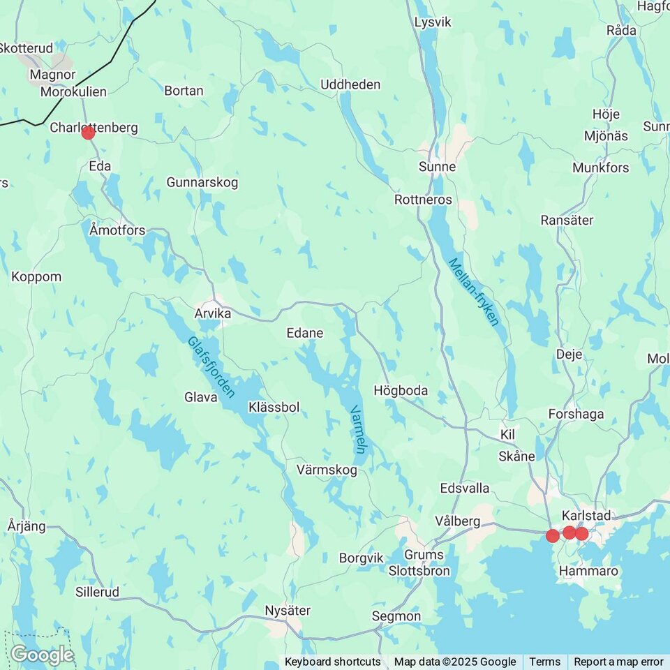 Butiker med rea-varor nära Edane, Värmland