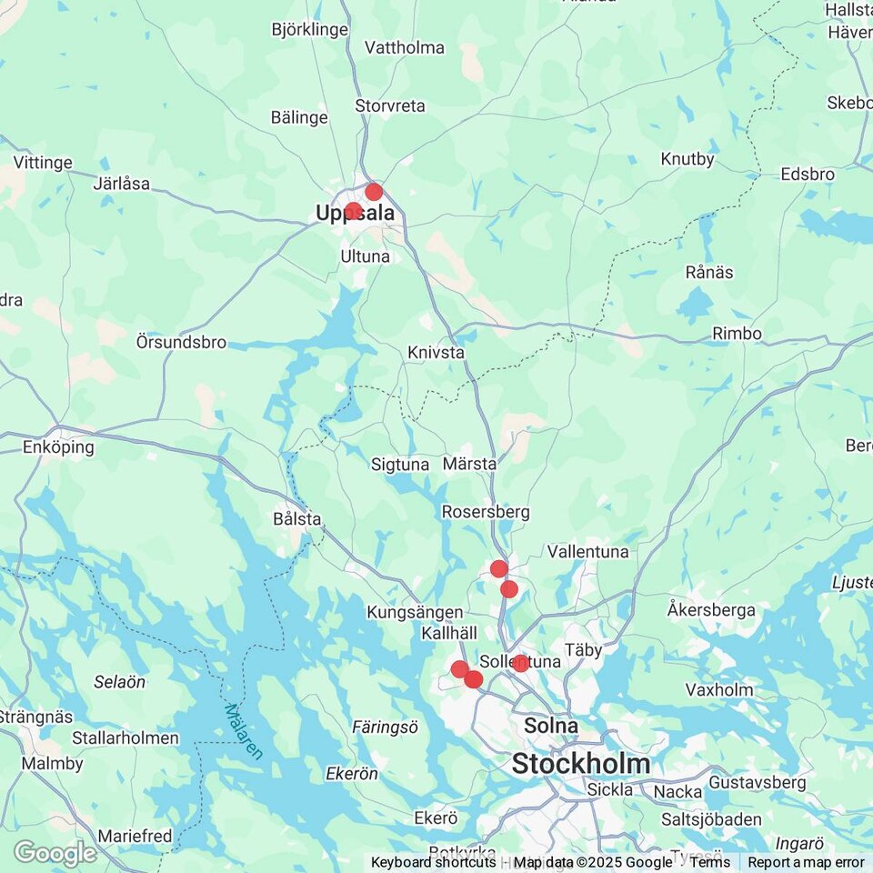 Butiker med rea-varor nära Edeby, Uppland