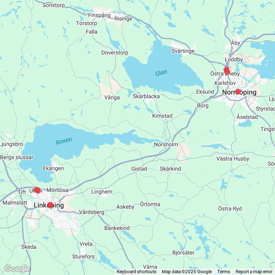 Butiker med rea-varor nära Ekängen, Östergötland