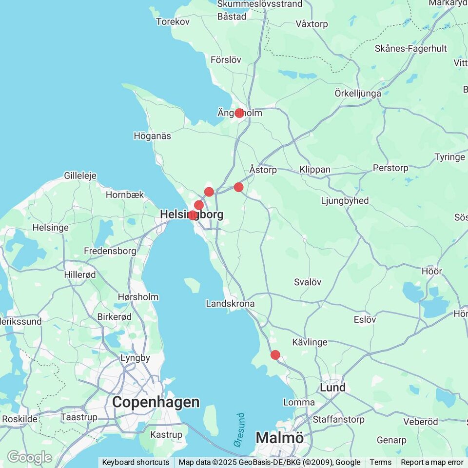 Butiker med rea-varor nära Ekeby, Skåne