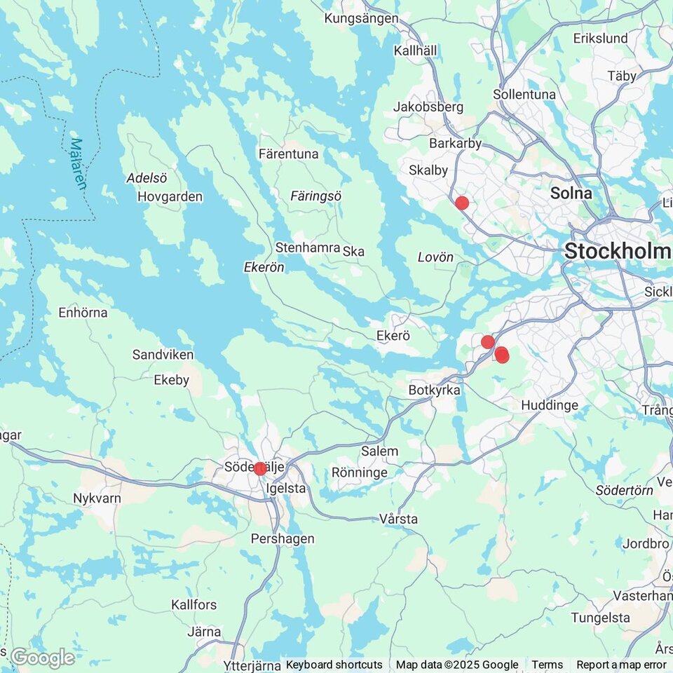 Butiker med rea-varor nära Ekeby, Södermanland