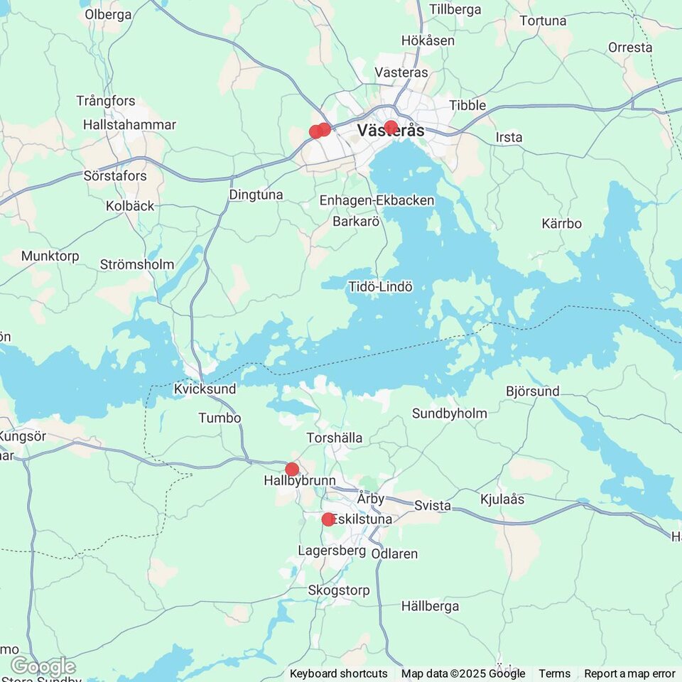 Butiker med rea-varor nära Eskilstuna, Södermanland