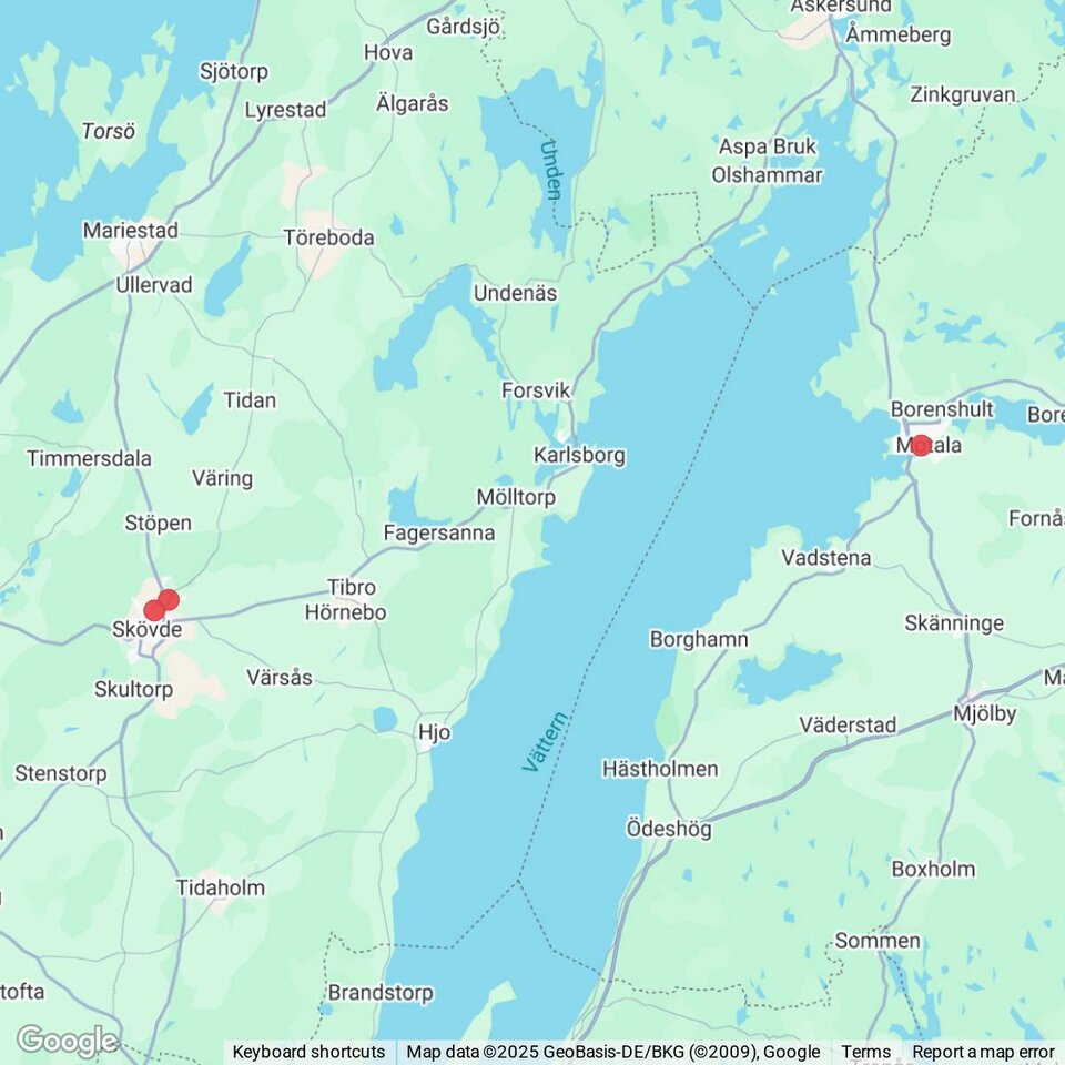 Butiker med rea-varor nära Fagersanna, Västergötland