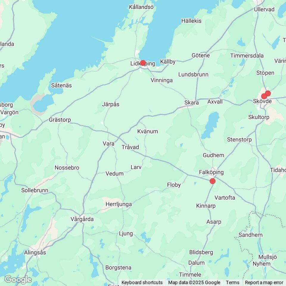 Butiker med rea-varor nära Filsbäck, Västergötland