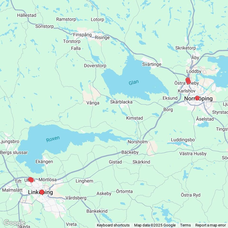 Butiker med rea-varor nära Finspång, Östergötland