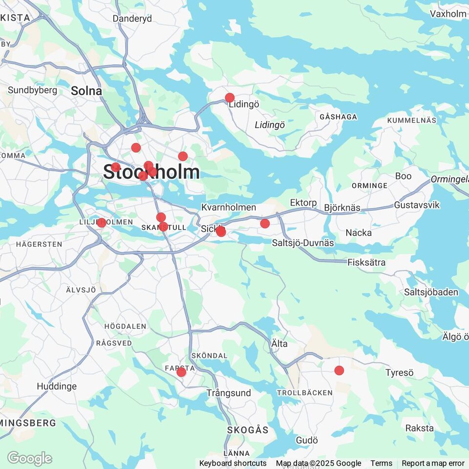 Butiker med rea-varor nära Fisksätra, Södermanland