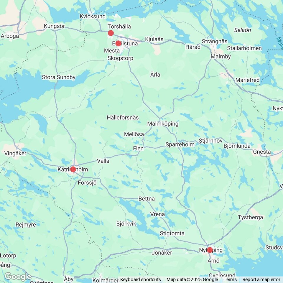 Butiker med rea-varor nära Flen, Södermanland