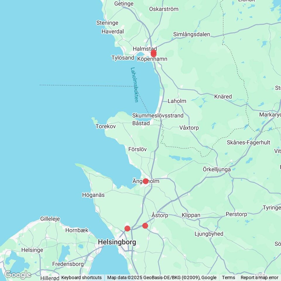 Butiker med rea-varor nära Förslöv, Skåne