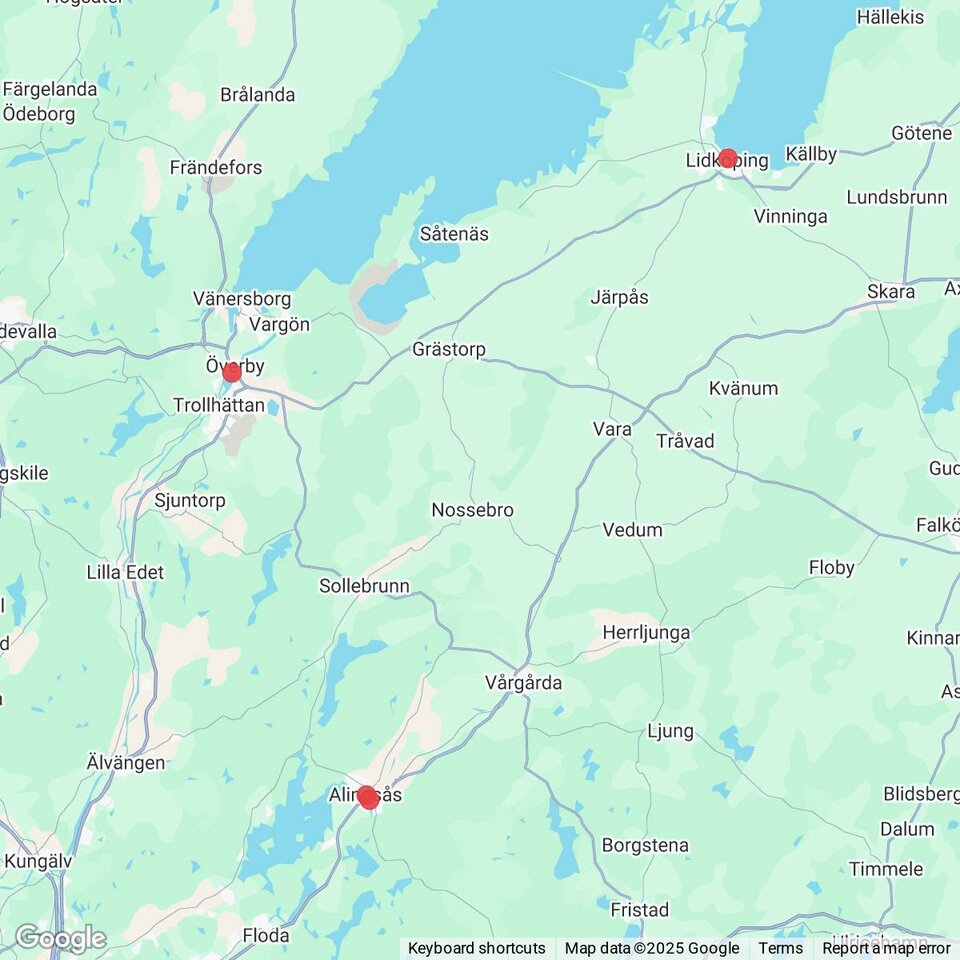 Butiker med rea-varor nära Främmestad, Västergötland