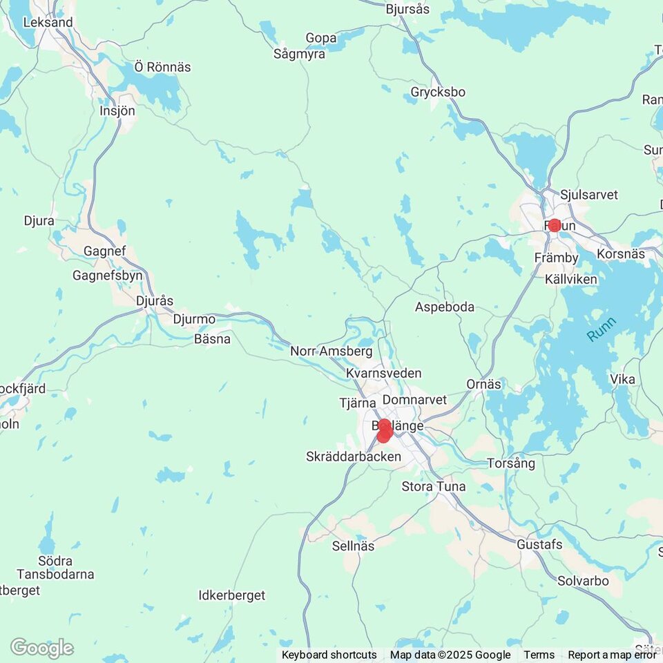 Butiker med rea-varor nära Gagnef, Dalarna