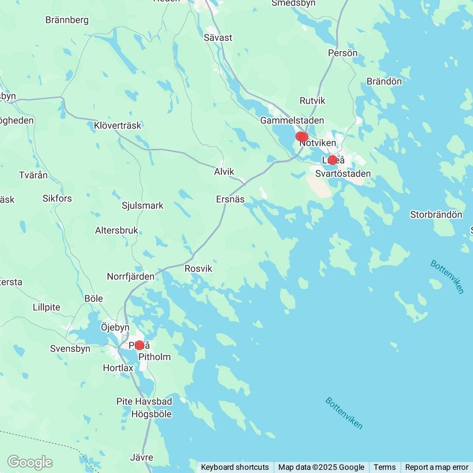 Butiker med rea-varor nära Gammelstaden, Norrbotten