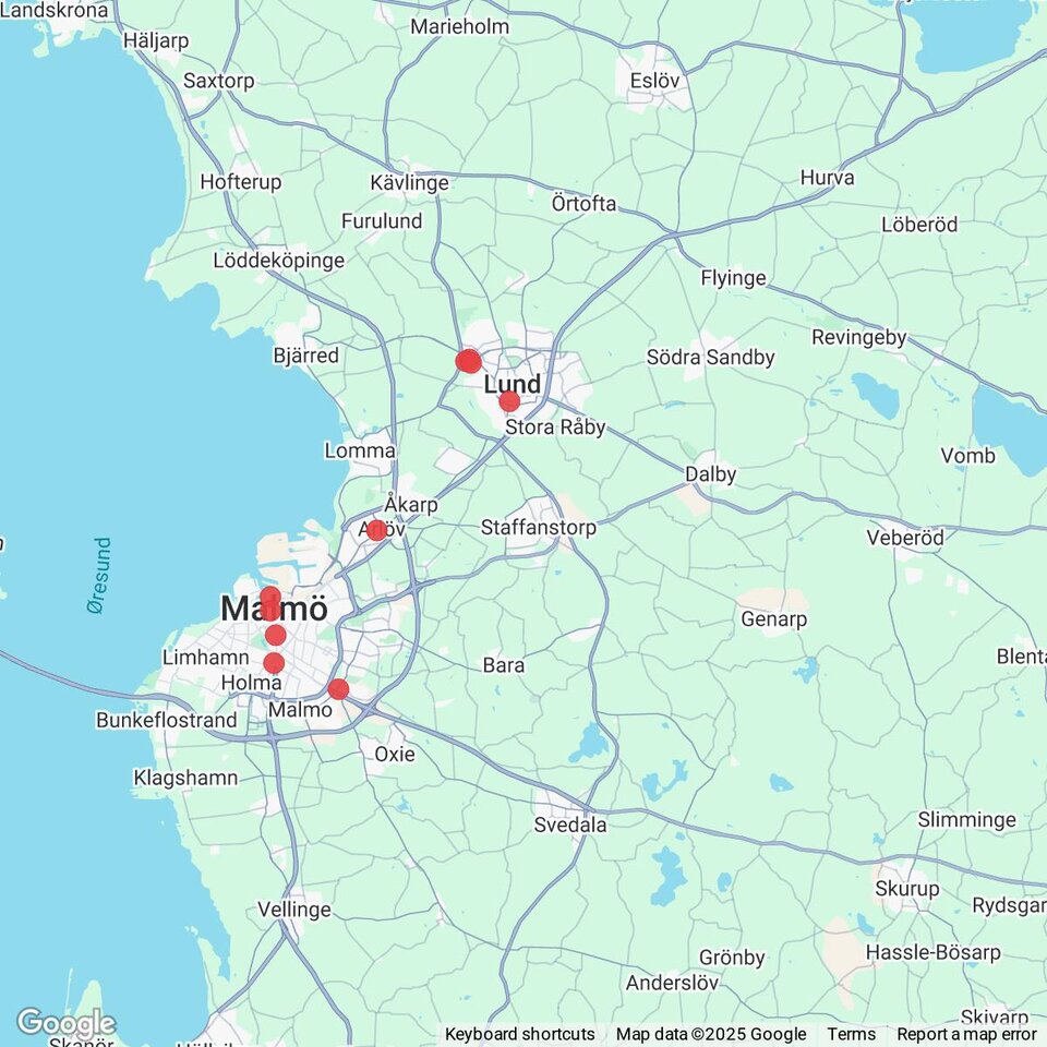 Butiker med rea-varor nära Genarp, Skåne