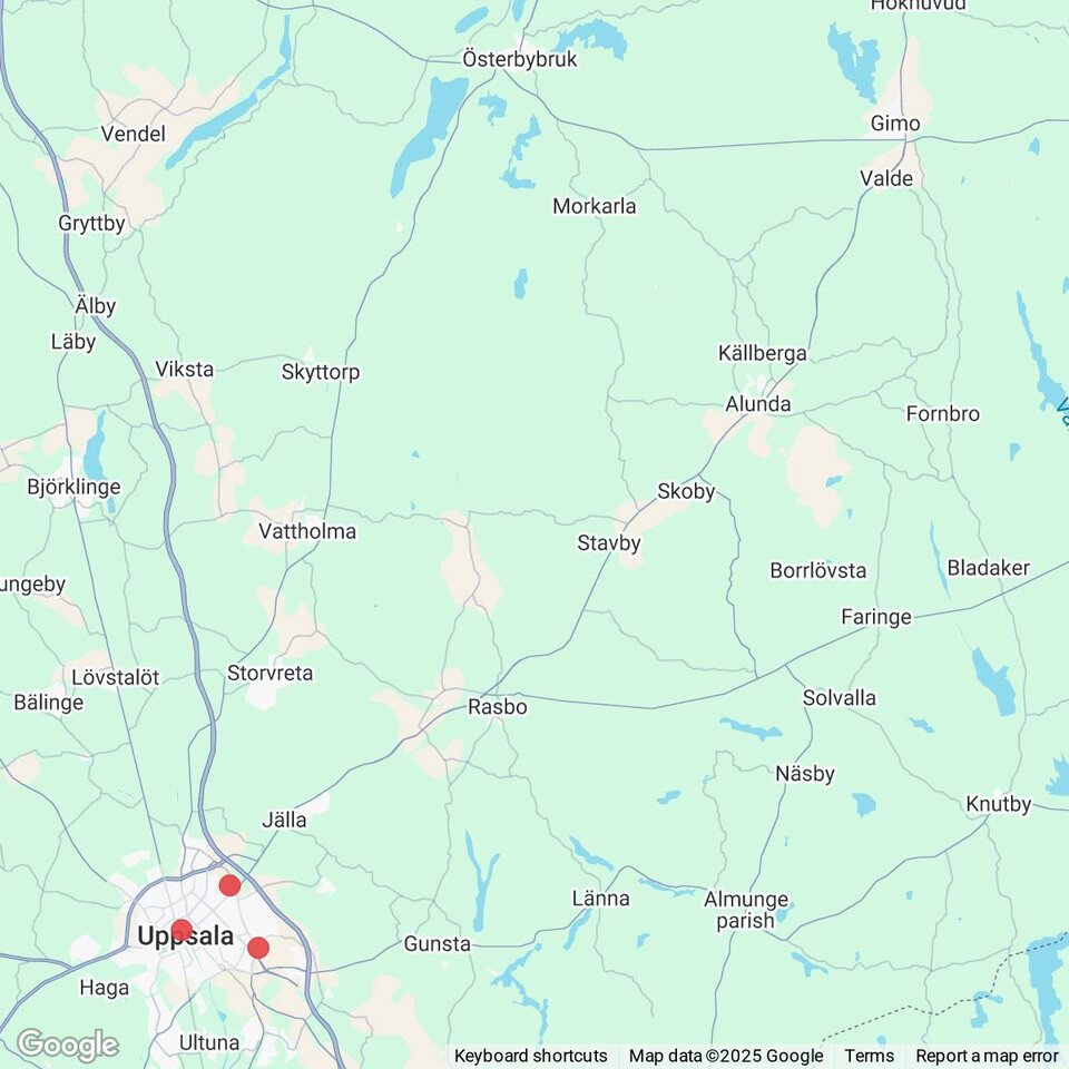 Butiker med rea-varor nära Gimo, Uppland