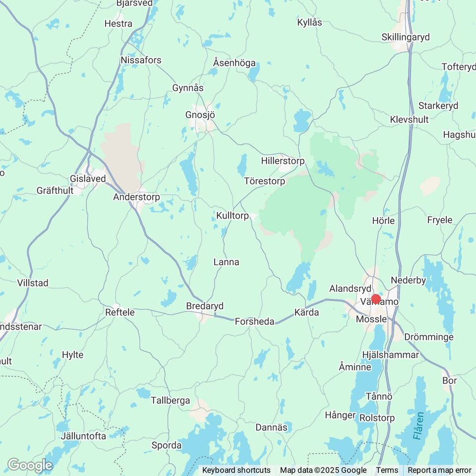 Butiker med rea-varor nära Gislaved, Småland