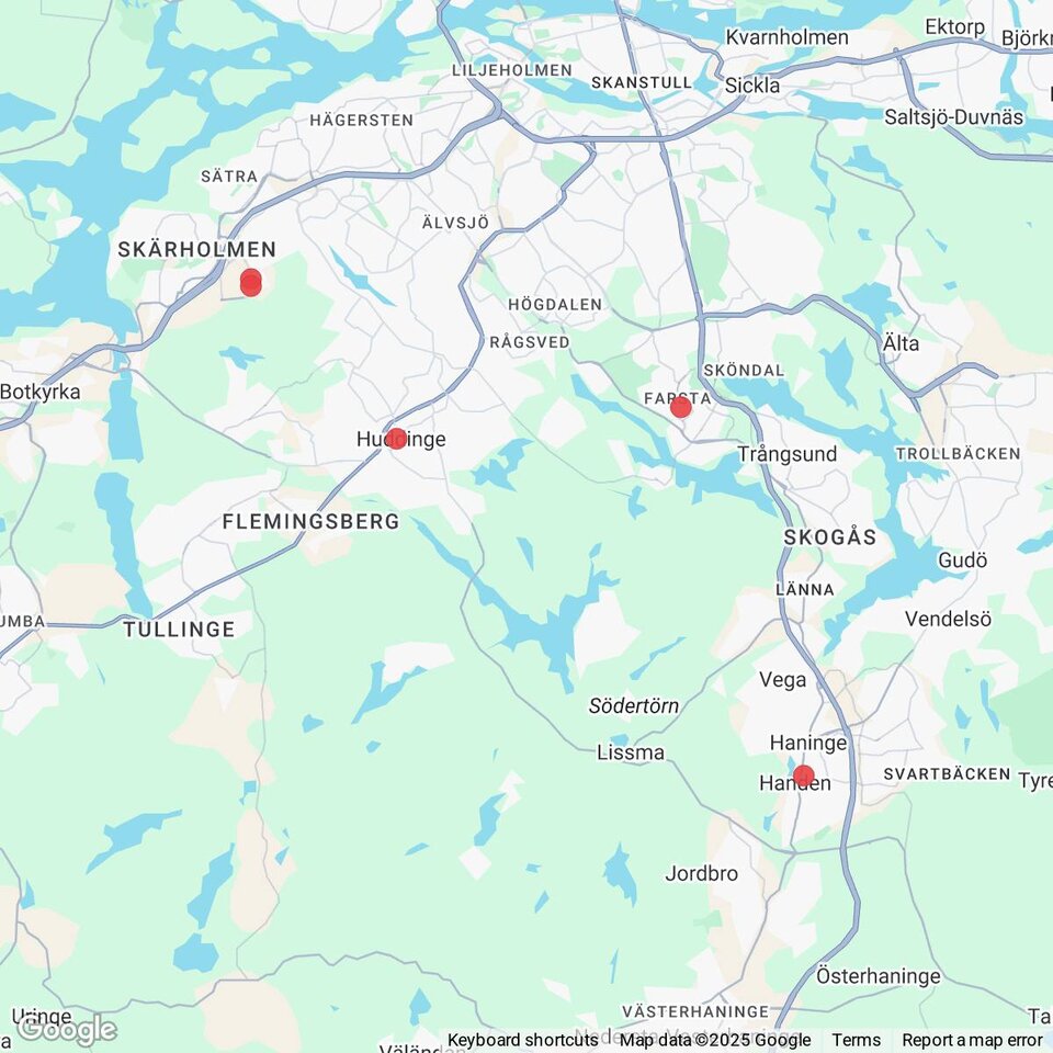 Butiker med rea-varor nära Gladö kvarn, Södermanland